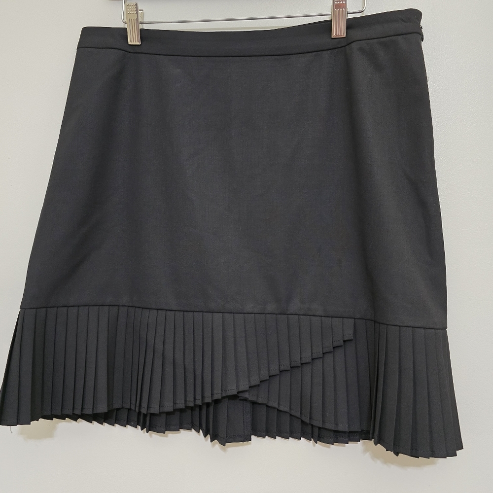 THE LIMITED y2k vintage Preppy Dark Academia Pleated‎ Mini Skirt A Line 12 Black